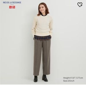 Uniqlo IDLF 2023 F/W Tweed Wide-Fit Pleated Pants